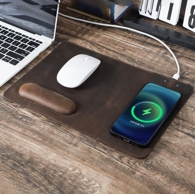 超特価マウスパッド 本革 疲労軽減 充電可能マウスパット 軽量 マウスパッド 在宅勤務 滑り止めゴム底 耐久性 PC パソコン 周辺機器 オフィス最適
