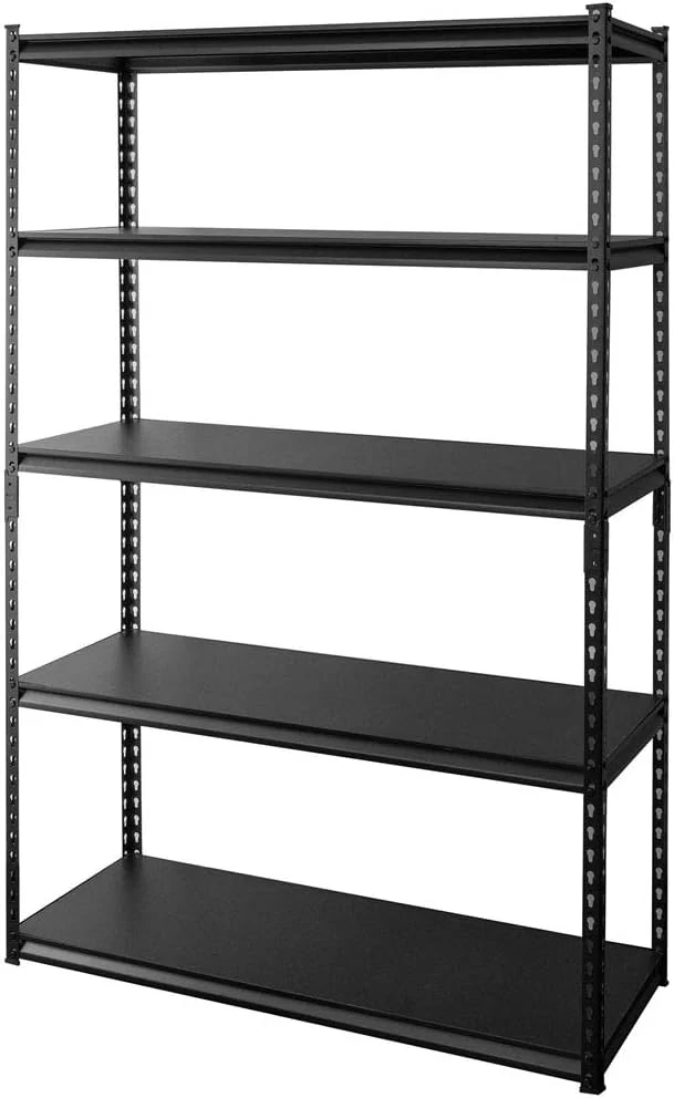 アイリスプラザ ラック スチールラック メタルラック 幅120cm 5段 STR-1200 ブラック 幅約120×奥行約46×高さ約183