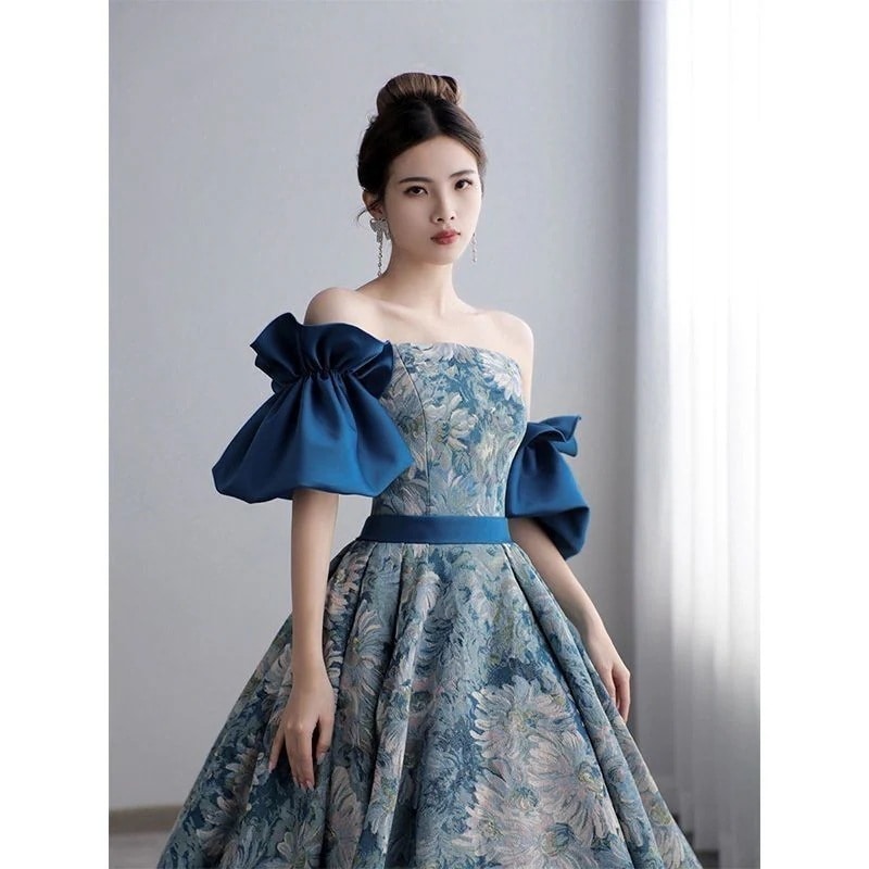 宴会 イブニングドレス 女性 2024年 質感 宮殿 花嫁 乾杯服 司会者 声楽試験 母の日