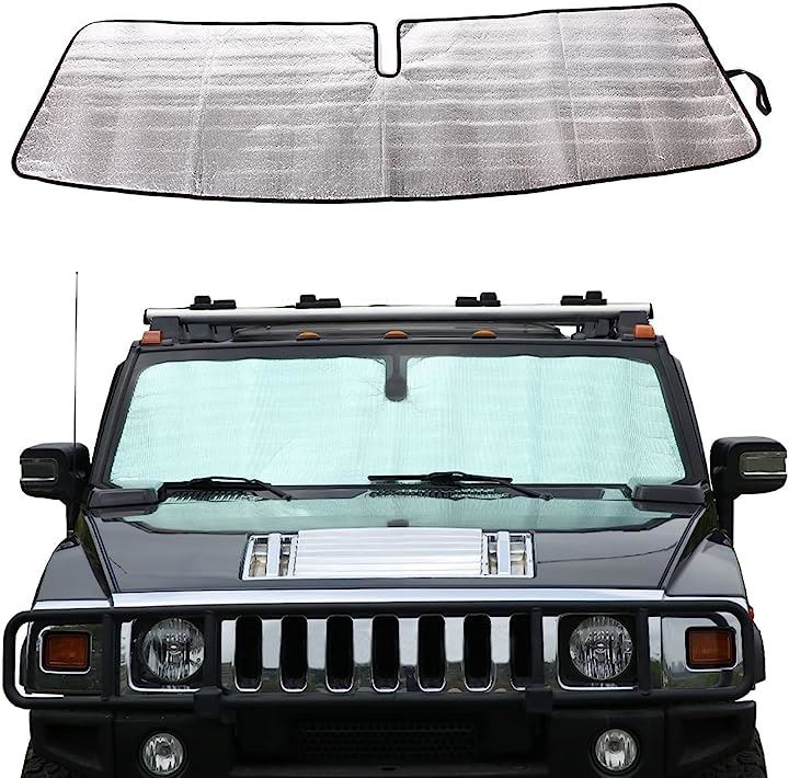 ハマー H2 2003-2007に対応 サンシェード フロントガラス用 遮光フロントシェード 車用サンシェード H2に対応( ハマー H2に対応)