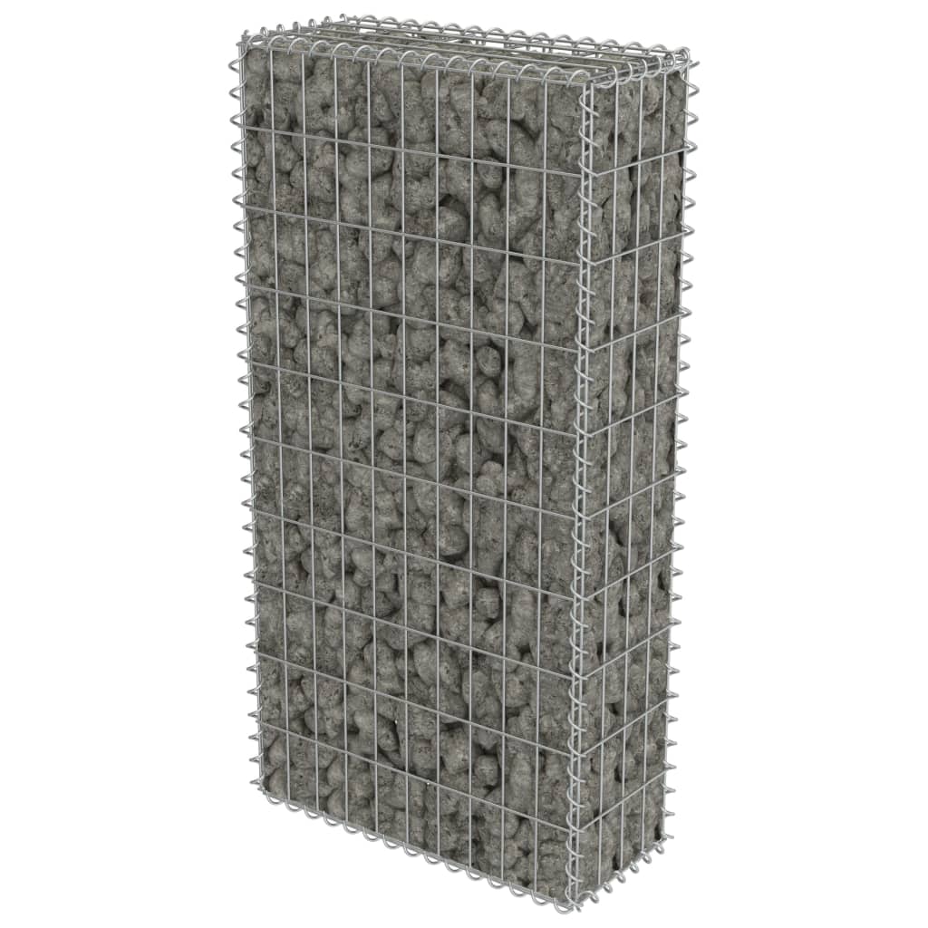 ガビオンウォール カバー付き 亜鉛メッキ鋼製 50x20x100cm