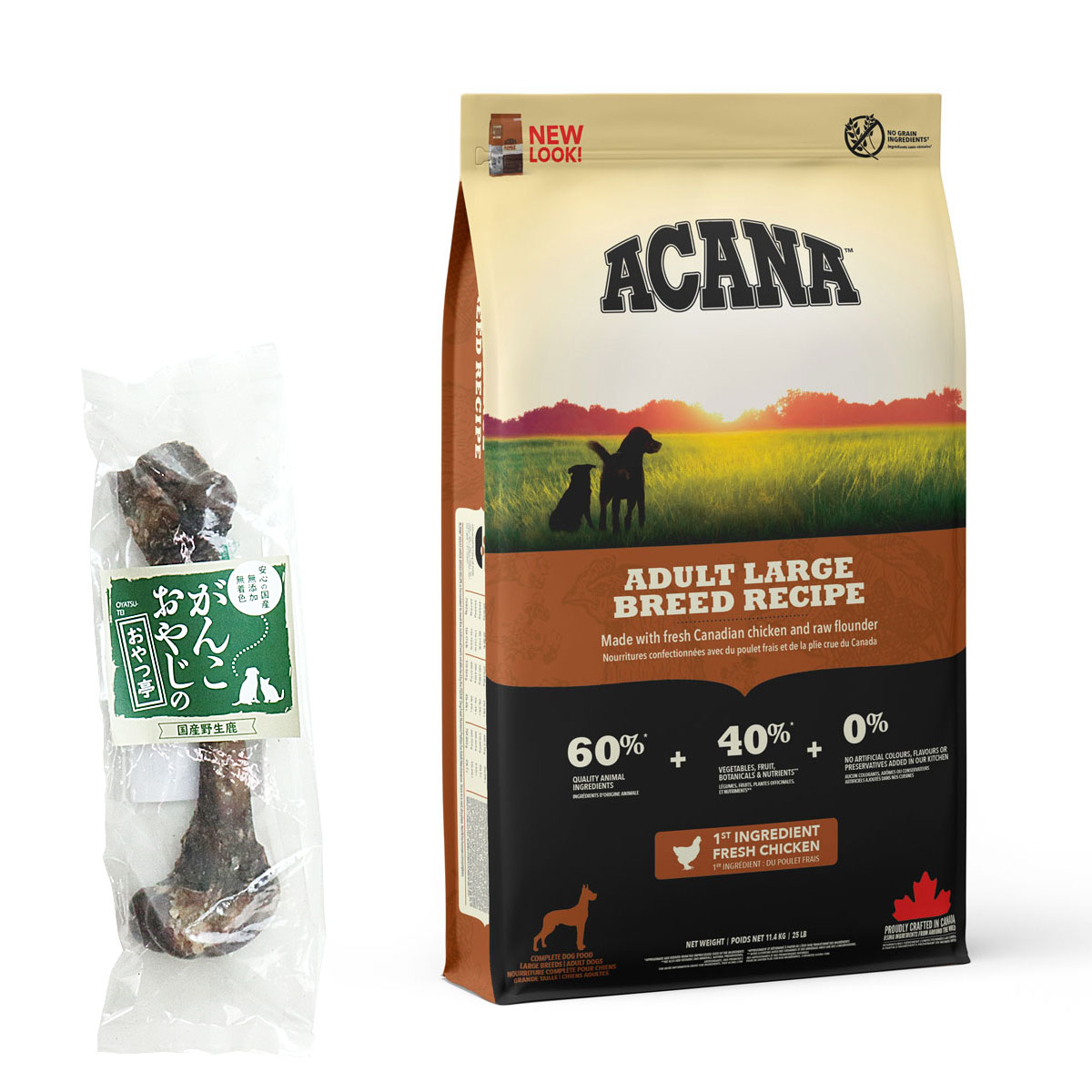 アダルトラージブリード 11.4kg ドッグフード【国産鹿レッグボーン 1本Mサイズ付き】