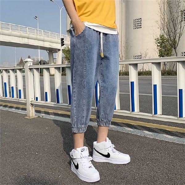 クロップドパンツ メンズ デニムパンツ スウェット パンツ 刺繍 英語文字 短パン デニムジーンズ 夏物 夏ズボン