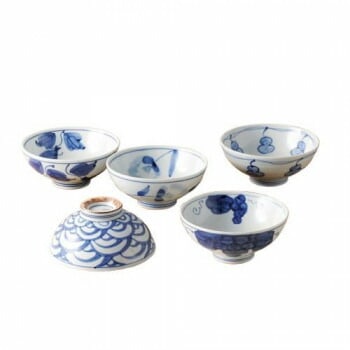 波佐見焼 伊万里青磁絵 茶漬5客揃 007-228M 5310-014