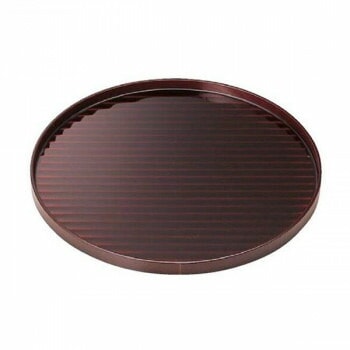 福井クラフト　木）尺0丸盆カンナ目溜 50407640