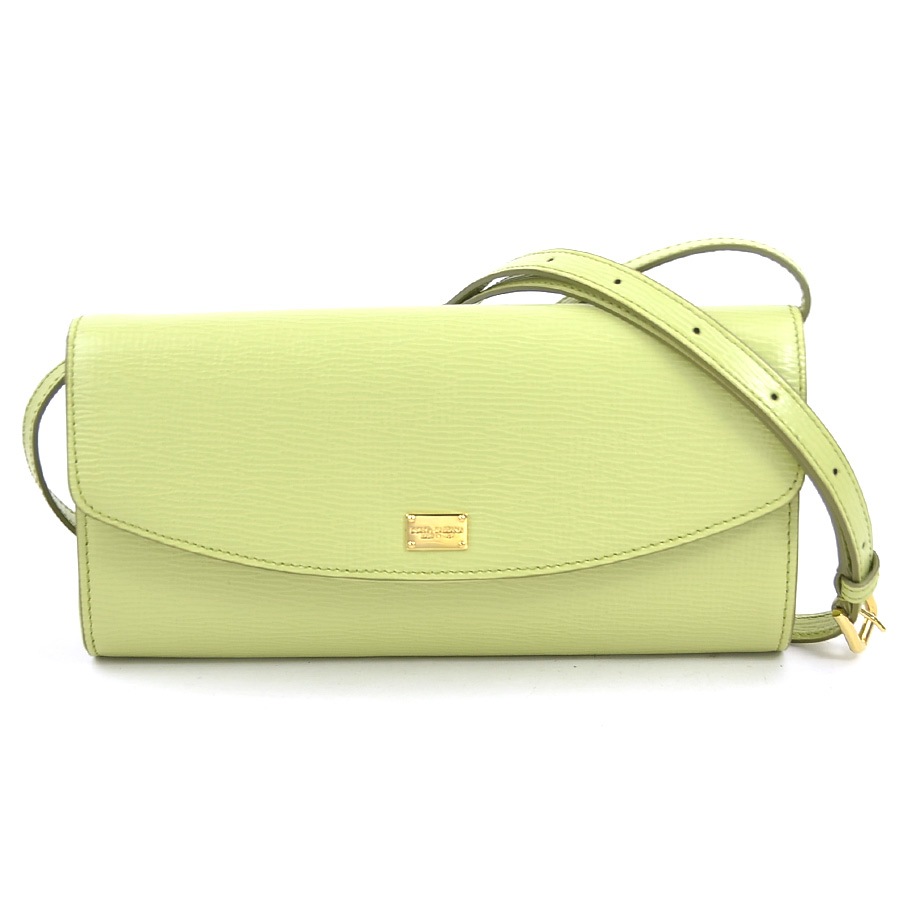 ドルチェアンドガッバーナ DOLCE&GABBANA ショルダーバッグ レザー ライトグリーン レディース h31146g
