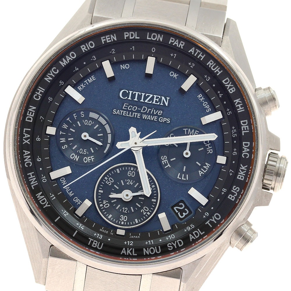シチズン CITIZEN CC4000-59L/F950-T024530 アテッサ サテライトウェーブ ソーラー電波 メンズ 良品 箱・保証書付き_938686【中古】