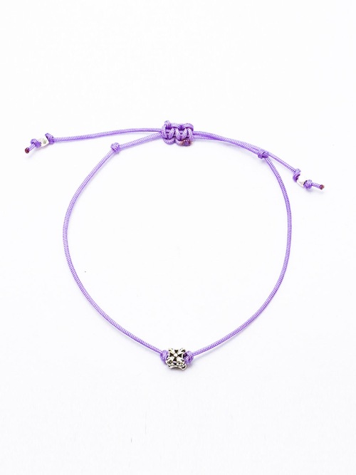 【HARANG】 HR 292B_Cube Pendant Fabric Bracelet (パープル) 正規品