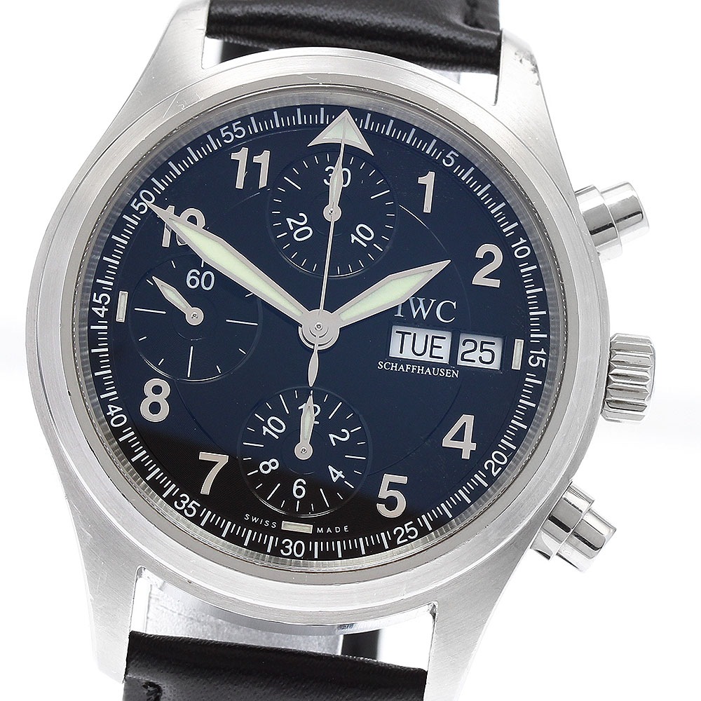 IWC IWC SCHAFFHAUSEN IW370618 スピットファイア クロノグラフ デイデイト 自動巻き メンズ _930789【中古】