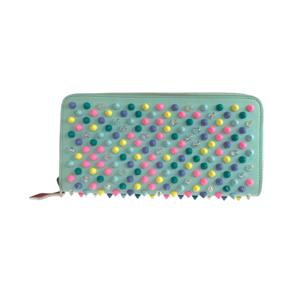 パネトーネ ブルー マルチカラー シルバー金具 レザー 長財布 ラウンドファスナー レディース 504292 24,192円