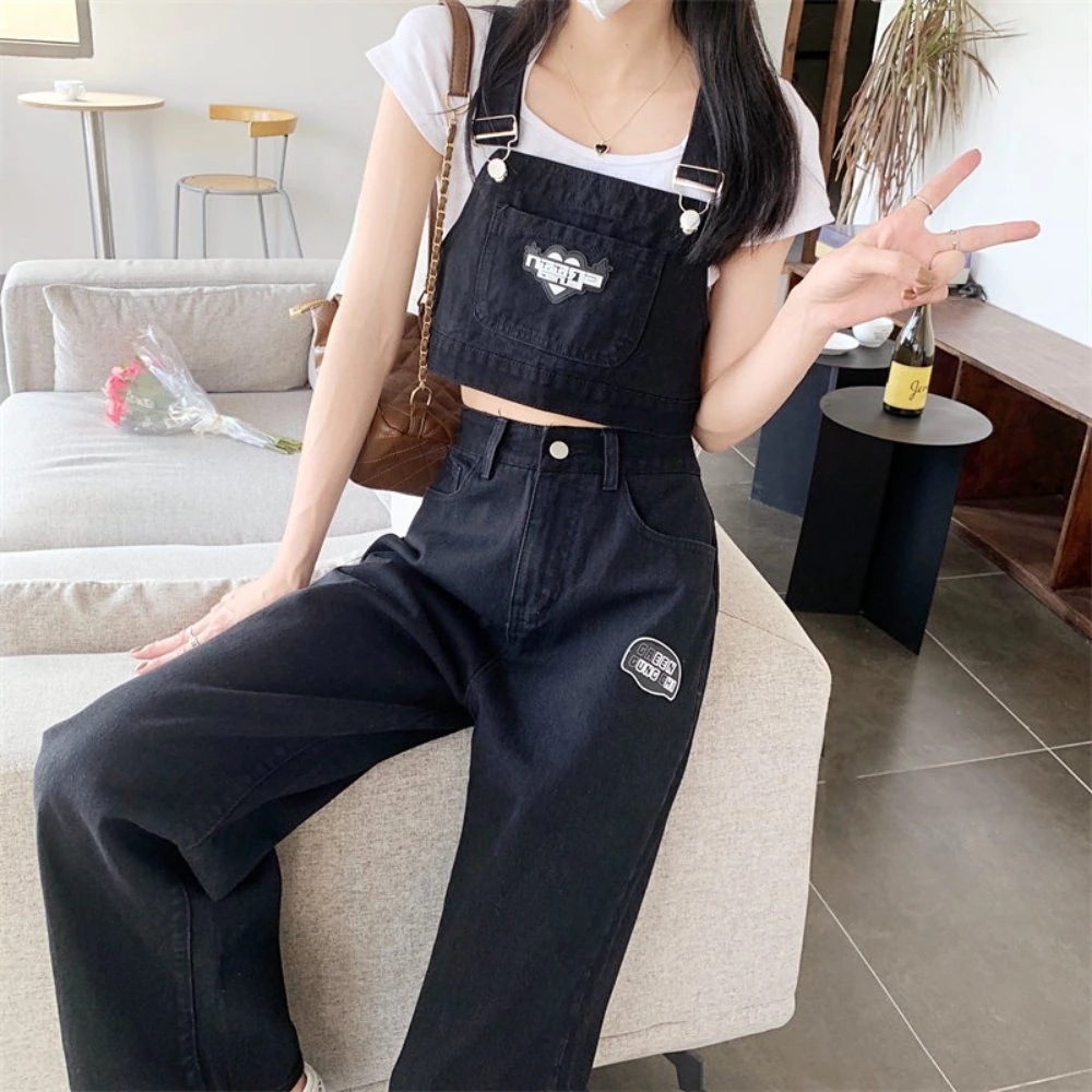 大人気　デニムオーバーオールセットアップ　おしゃれ