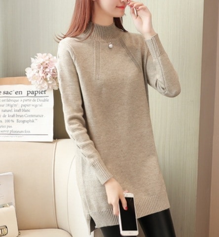 ワンピース デート モテアイテム ニットソー ミモレ丈 長袖 リブニット 可愛い きれいめ 上品 おしゃれ かっこいい 可愛い ラブリー キュート ガーリー クール モード系 セクシー