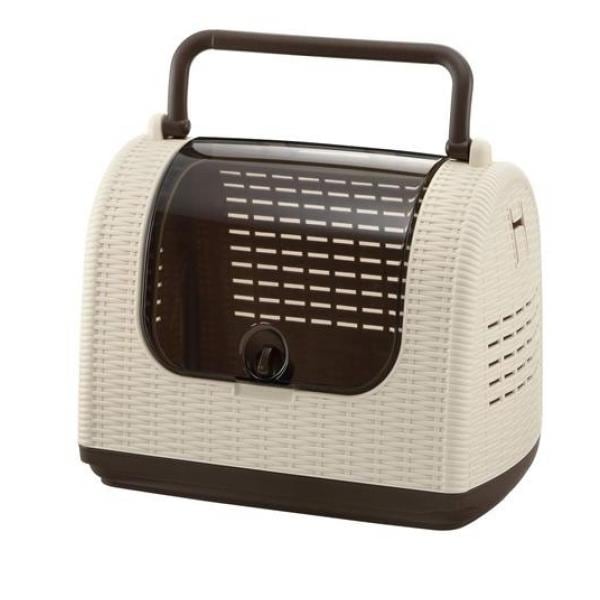 リッチェル ラタンキャリー 超小型犬・猫・うさぎ用 1個入 (アイボリー)