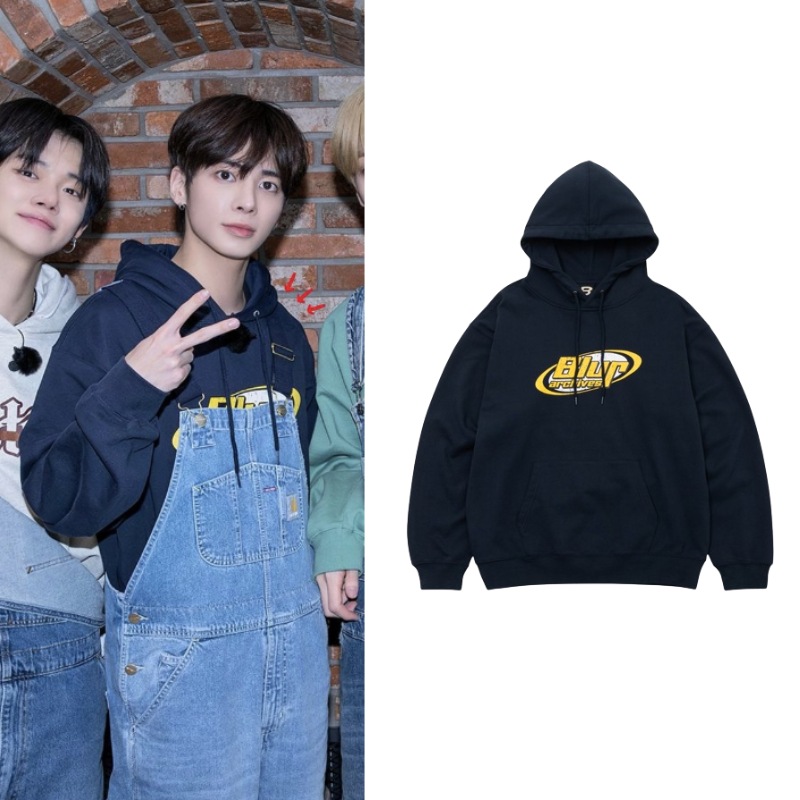 【TXT テヒョン着用】Blurフーディー　オーバーサイズフーディーパーカー