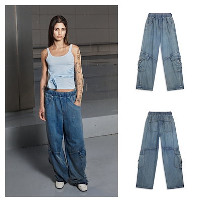 ☆人気☆【OPEN YY】☆POCKET ROUNDING DENIM PANTS☆ open yy pocket rounding denim pants