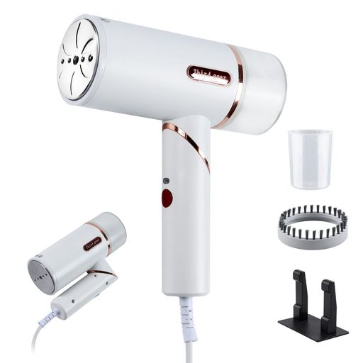 HUMTSO スチームアイロン 衣類スチーマー 1台2役 ドライ&スチームアイロン両用 ハンガーにかけたまま アイロン ハンディスチームアイロン 折り畳み式 携帯アイロン