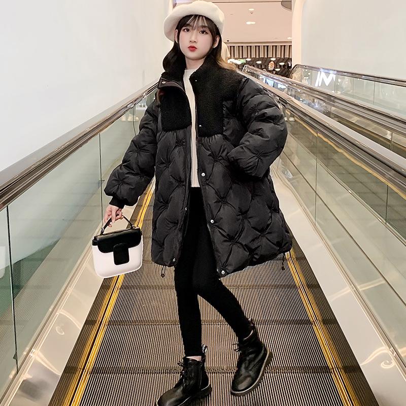 子供 ダウンコート コート ロング ダウン キッズ ダウンジャケット 女の子 オーバー フード付き ジャケット 厚手 撥水加工 ロング丈 防寒 冬