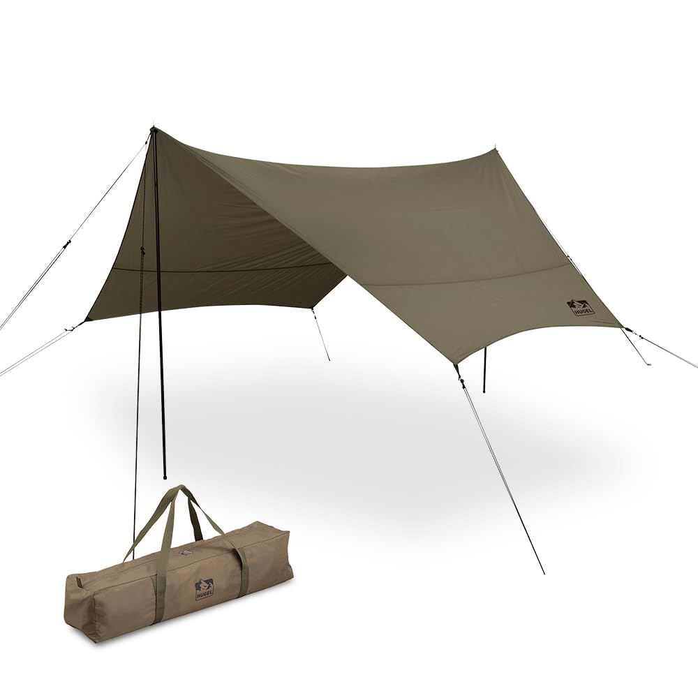 アイリスオーヤマ ヘキサタープ タープ 4.4×4.4ｍ キャンプ用品 アウトドア ポール付き 高耐水 張り網 反射材入り コードスライダー 日焼け 紫外線対策