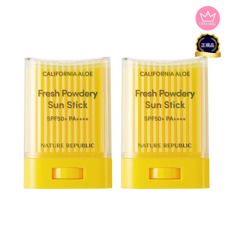 [1+1]カリフォルニアアロエ フレッシュパウダリーサンスティック24gリニュアル [SPF50+/PA++++] サラサラ日焼け止め