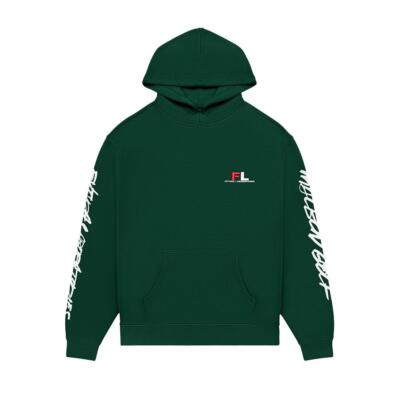 本物Malbon Golf[MALBON X FUTURA]タグ付きフード付きスウェットシャツ グリーン（メンズ）