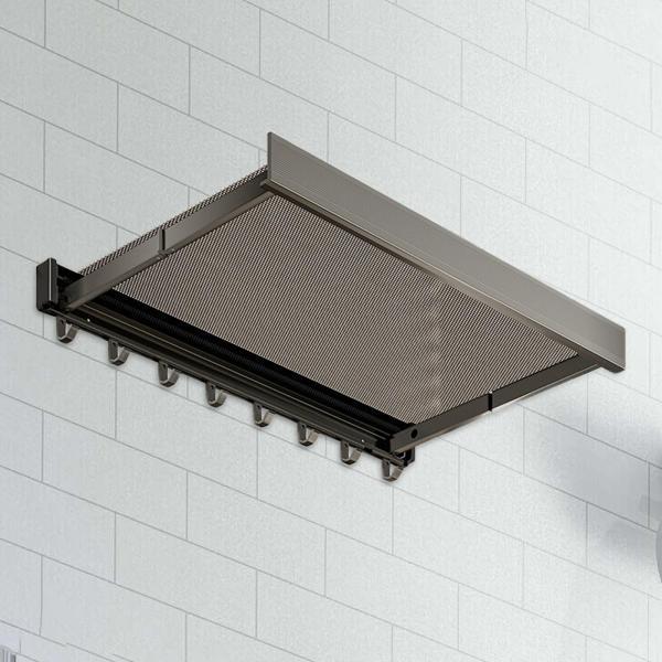 折りたたみ式乾燥ラック 金属製バスタオルラック 衣類 靴 トイレ上用 グレー