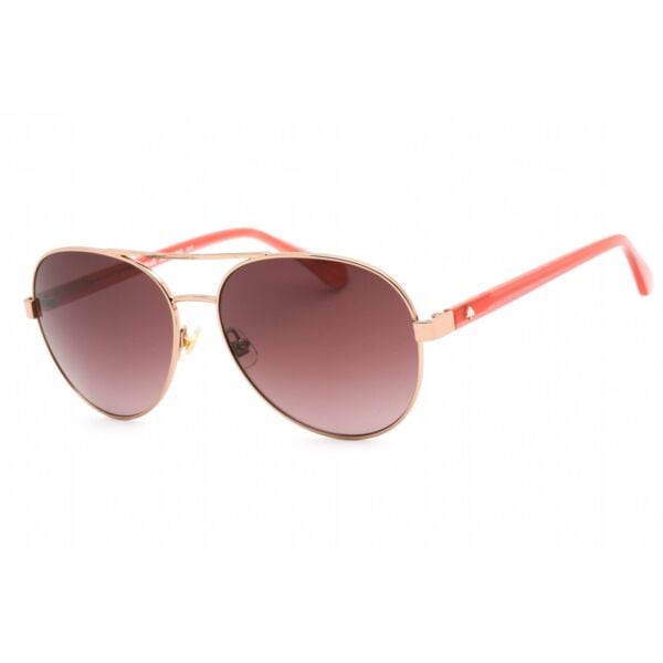 サングラス Kate SpadeWomens Sunglasses Full Rim Red Gold Aviator Metal AVERIE/S 0AU2 3X