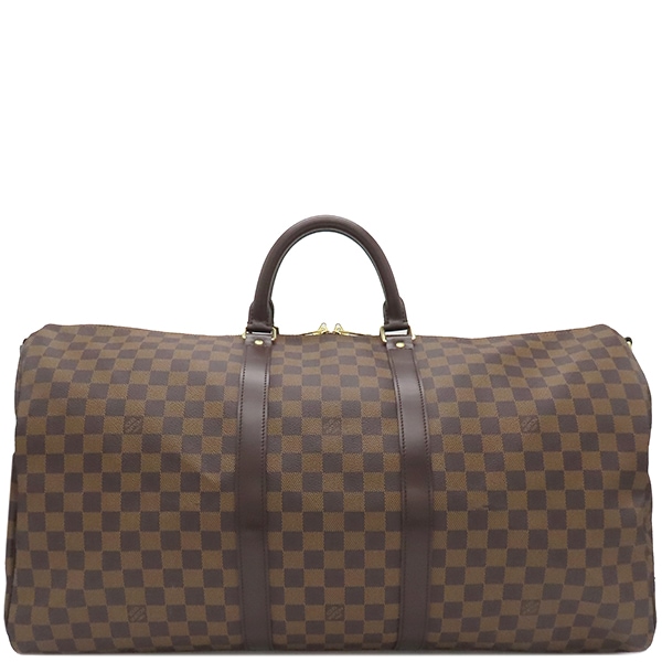 ルイヴィトン LOUIS VUITTON ボストンバッグ キーポル バンドリエール 55 ダミエキャンバス ダミエエベヌ ゴールド金具 茶 鍵/パドロック欠品 N41414 MB1026【中古】