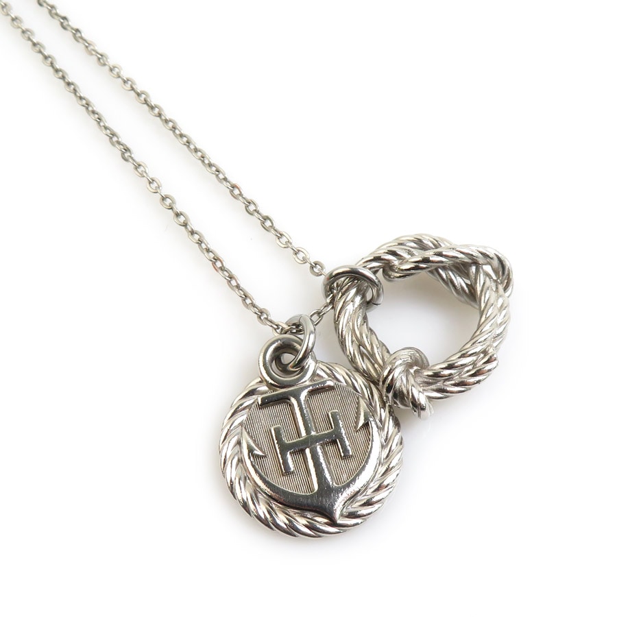 エルメス HERMES ネックレス コルタージュ ロープネックレス メタル シルバー レディース 56520a
