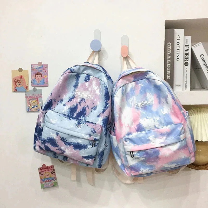 【送料無料】ランドセル女性原宿大容量かわいい女子学生絞り染めバックパック