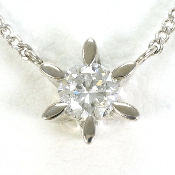 PT850 プラチナ ネックレス ダイヤ 0.24 総重量約3.1g 約40cm ジュエリー 中古 30,752円