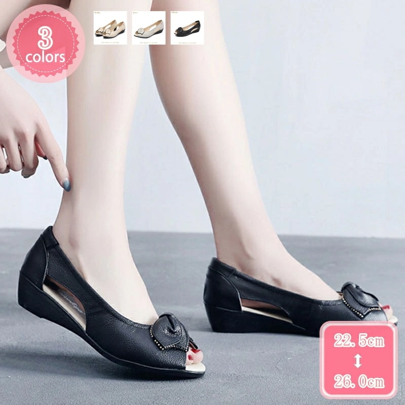 500円OFFクーポン 痛くない パンプス ローヒール オープントゥ 走れるパンプス 大きいサイズ レディース 歩きやすい リボンデザイン 結婚式 二次会 パーティー 履きやすい 黒 靴 コンフォート