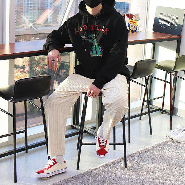 WBR メンズ ビッグサイズ コーデュロイ ワイドウェール スパン バンディングパンツ