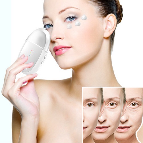 眼ケア機コンパクトで携帯便利温湿布振動眼疲れ緩和ツボ押すクマ眼袋取り温熱高周波マッサージ