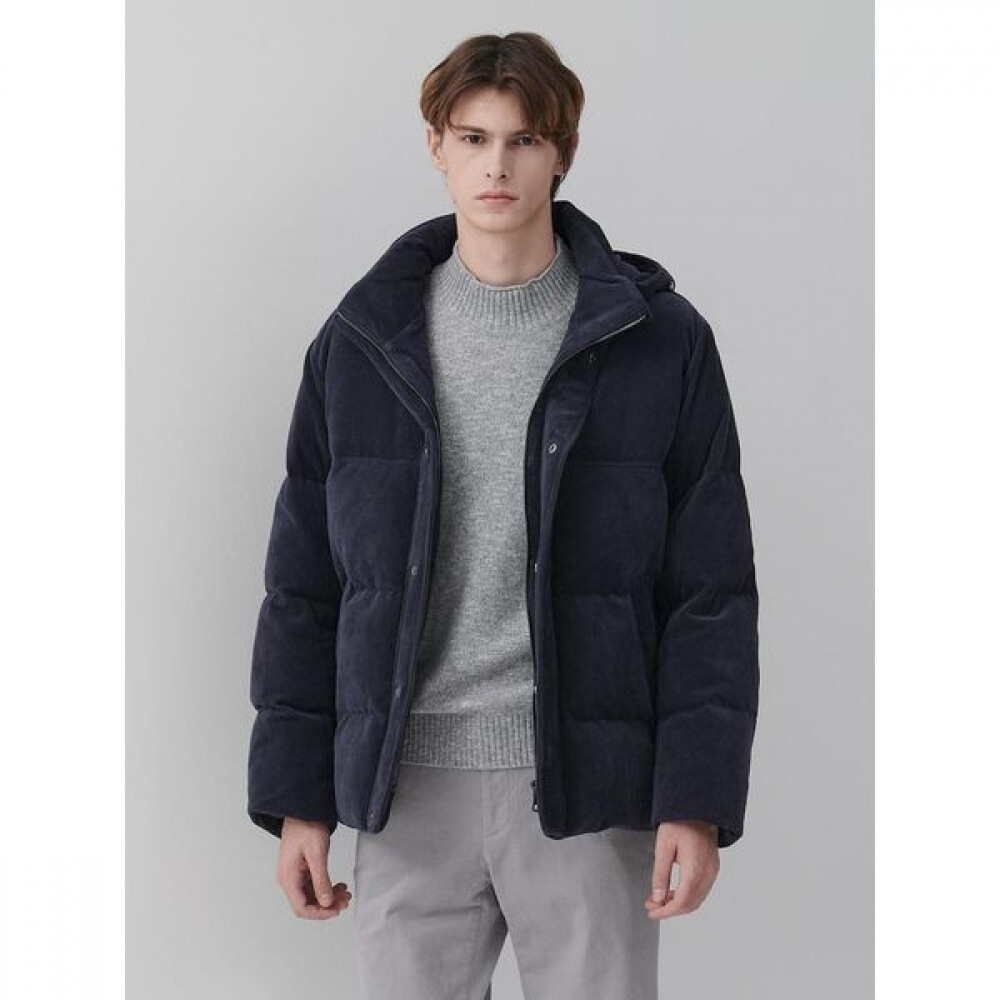 [ギャラクシーライフスタイル] コーデュロイパーカーダウンアウターウェアブルー (GC4938C04P)