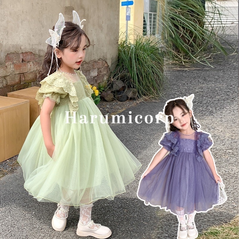【即納】ワンピース キッズ レース子供服 女子 半袖ワンピース 夏 韓国子供服 フレアワンピース子ども服 ジュニア ベビー服 おしゃれ 可愛い キッズワンピース 子供ドレス 七五三 誕 結婚式 演出
