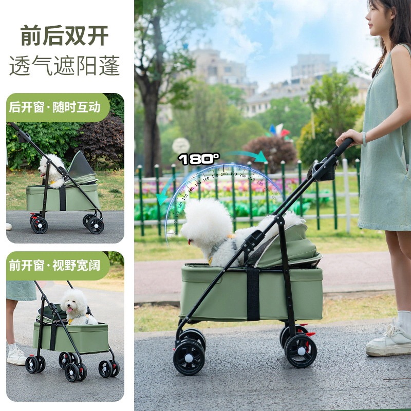 【急速出荷】ペットカート猫テディ赤ちゃんカート犬外出軽量折りたたみ式アウトドア小型ペット車