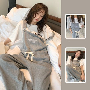 大きいサイズ 韓国ファッション オーバーオール レディー 気質 ワイドパンツ ストレートズボン カジュアル メカ割