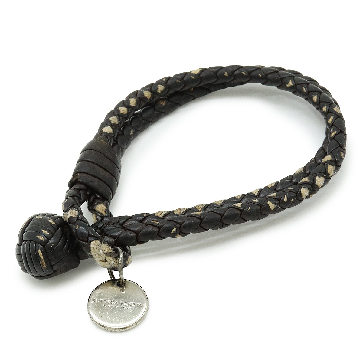 ボッテガベネタ イントレチャート ブレスレット レザー ブラック