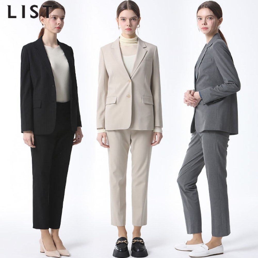 (リスト) シングルツーボタンジャケット+スリムパンツ 2点セット (パッケージ価格:406,000ウォン)