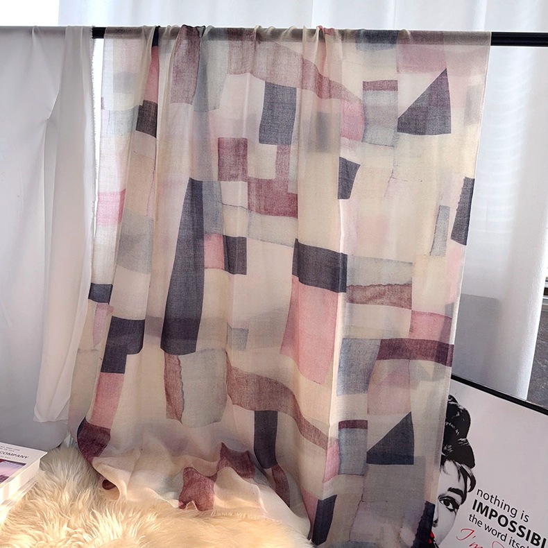 デジタルプリントカシミヤ温もり上品幾何学模様軽量贅沢装飾快適通気性ロングストール