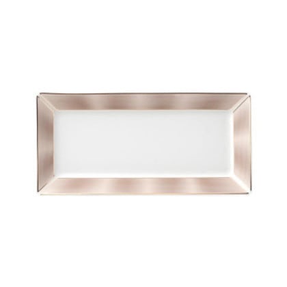 NIKKO(ニッコー) ELITE MODERN(エリートモダン) 23cm長角皿 シルクシャンパン(ゴールド) 11730-4724