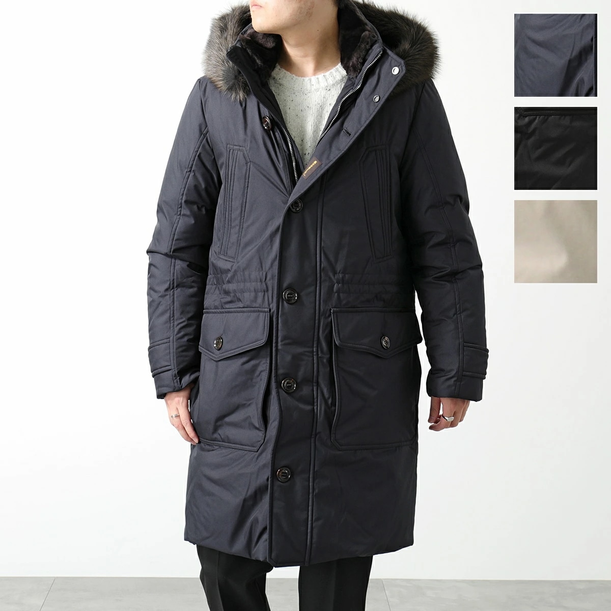 MOORER ムーレー ダウンコート SAPPORO サッポロ GF メンズ マーモットファームートンファー ロング丈 フード付き スタンドカラー 撥水 カラー3色