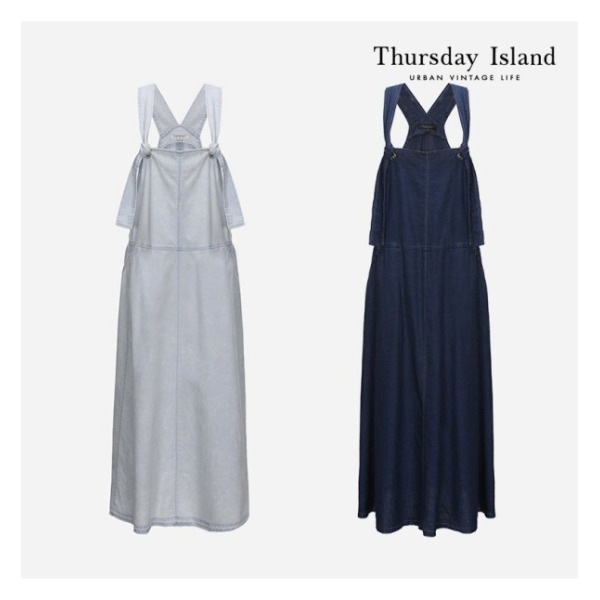 Thursday Island オーバーロール デニムワンピース(T224MOP301W)プリント・柄ワンピ