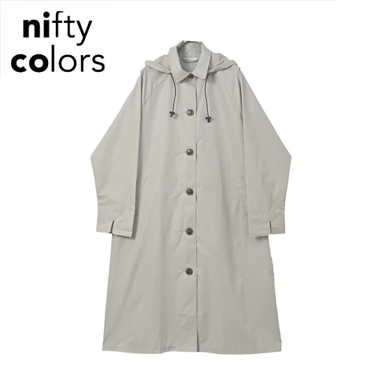 nifty colors(ニフティカラーズ) NIFTYCOLORS-60492 ピーチドロップステンカラーレインコート（サンド） NIFTYCOLORS60492