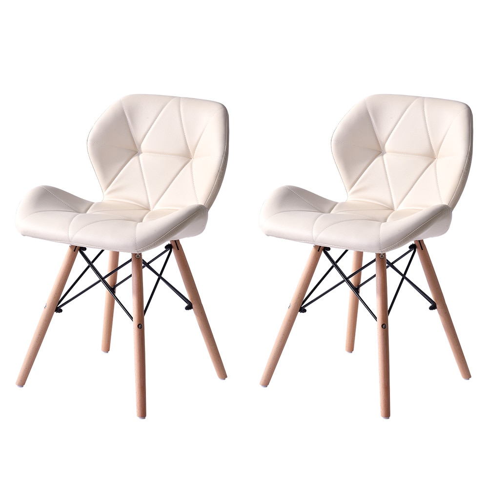 【アイボリー4脚】イームズチェアー ダイニングチェア クッション PU 正規品　レーダーチェア 北欧 リプロダクト