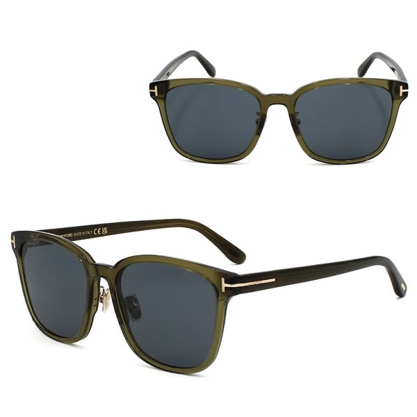 サングラス FT1130-K/S 98A 56 TF1130-K サングラス アジアンフィット EYEWEAR メンズ レディース カーキ グレー