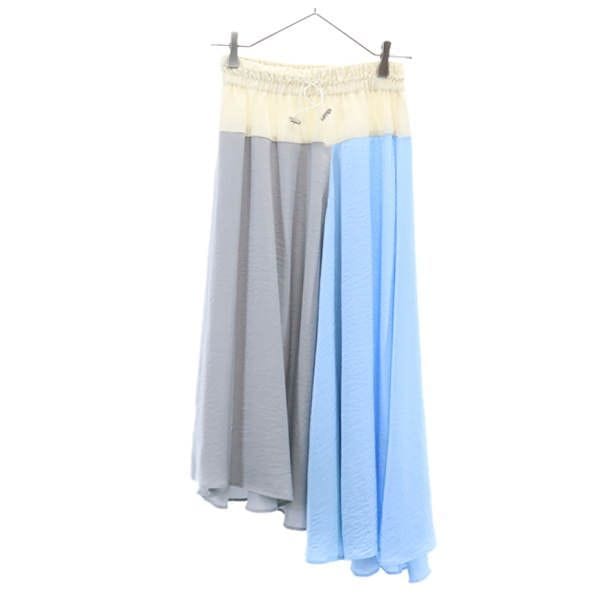 未使用 ロング丈 フレアスカート F パネルカラー レディース