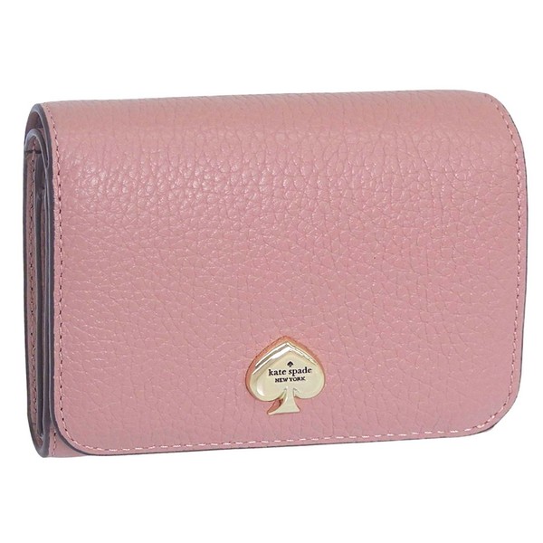 ケイトスペード 財布 レディース 二つ折り財布 アウトレット レザー ピンク KAYLA SM LZIP WALLET KK056-652 KATE SPADE