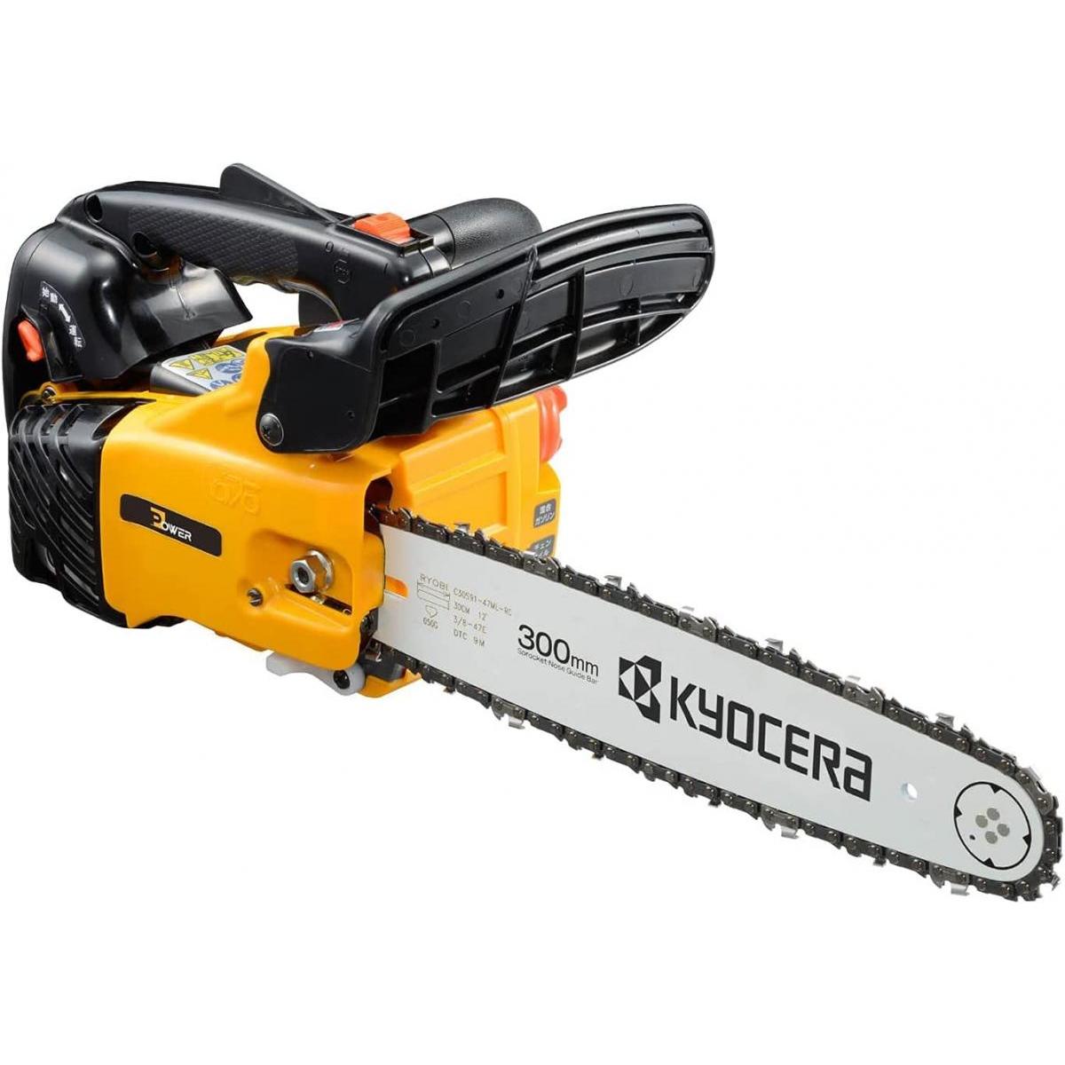 京セラ 旧リョービ エンジンチェンソー ESK-2730 4051004 軽量 排気量26.9m 切断長さ300mm トップハンドル 家庭用 剪定 庭木 切断 チェーンソ