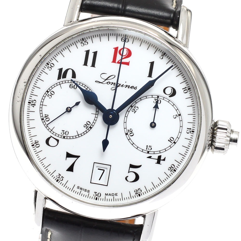 ロンジン LONGINES L2.775.4 ヘリテージ コラムホイール 180周年記念 ワンプッシュクロノ 自動巻き メンズ _935241【中古】